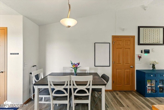 1213 Channel Way, Kenai, AK 99611 - dining room with wood finished floors and vaulted ceiling