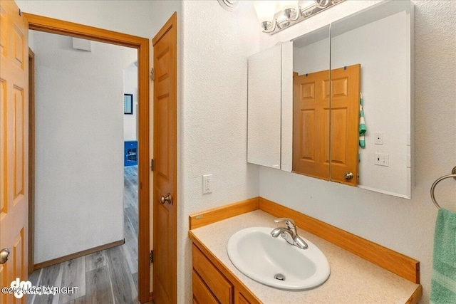 1213 Channel Way, Kenai, AK 99611 - bathroom featuring wood finished floors and vanity