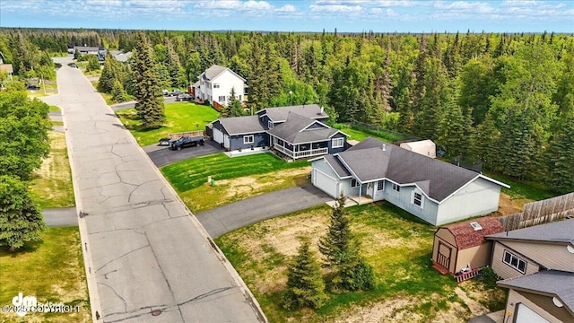 1213 Channel Way, Kenai, AK 99611 - aerial view of residential area featuring a forest