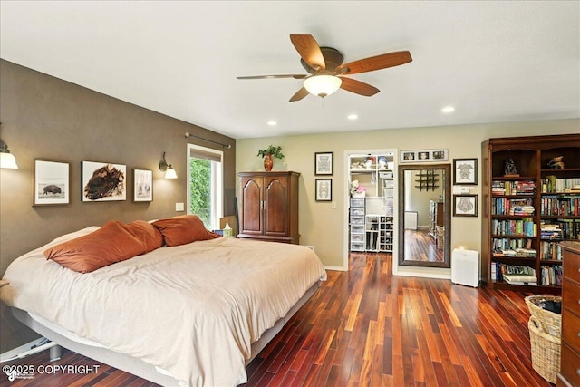 5420 E 112th Ave, Anchorage, AK 99516 - bedroom featuring dark wood finished floors and recessed lighting