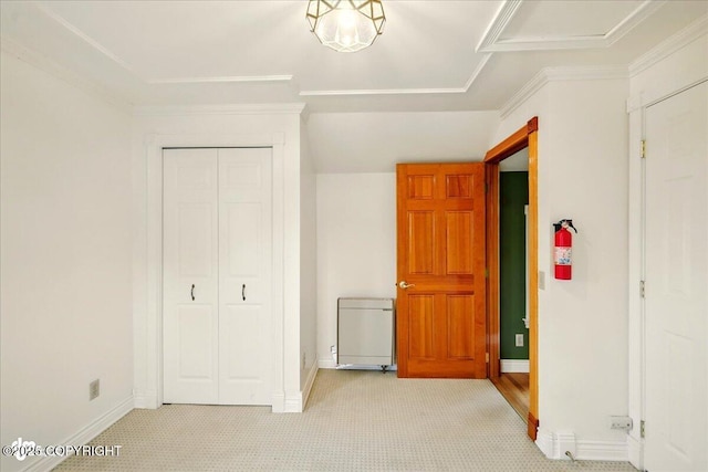 40327 S Malaspina Loop, Talkeetna, AK 99676 - unfurnished bedroom with a closet, baseboards, and light carpet