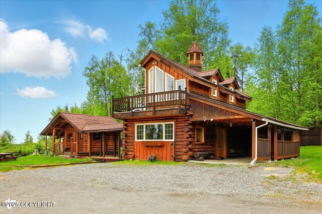40327 S Malaspina Loop, Talkeetna, AK 99676 - view of front of house featuring log siding