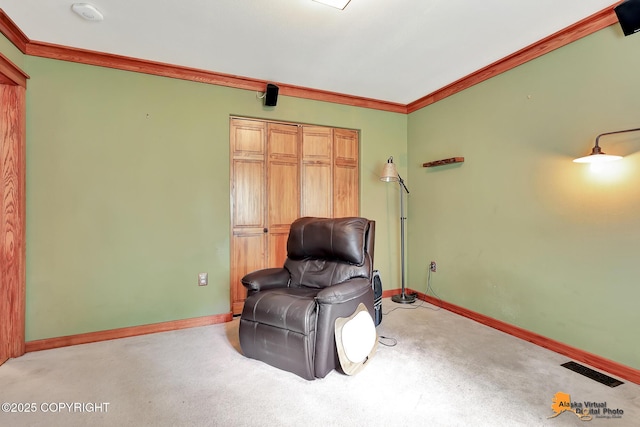 7408 N Grouse Loop, Wasilla, AK 99654 - living area with ornamental molding and carpet