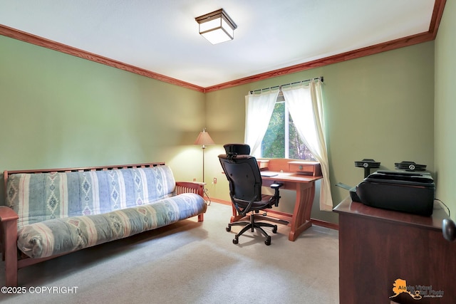 7408 N Grouse Loop, Wasilla, AK 99654 - carpeted home office with ornamental molding and baseboards