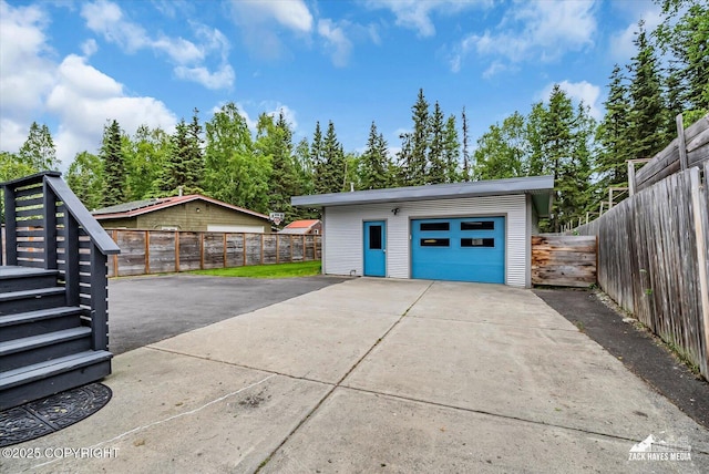 1601 Bannister Dr, Anchorage, AK 99508 - detached garage with concrete driveway