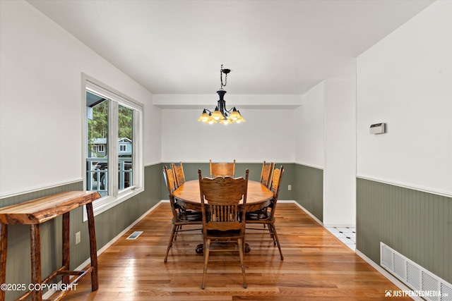 1701 Woo Blvd, Anchorage, AK 99515 - dining space featuring a chandelier and wood finished floors