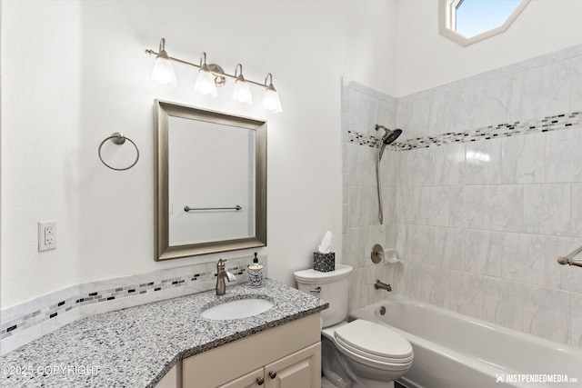 1701 Woo Blvd, Anchorage, AK 99515 - bathroom featuring toilet, vanity, and washtub / shower combination
