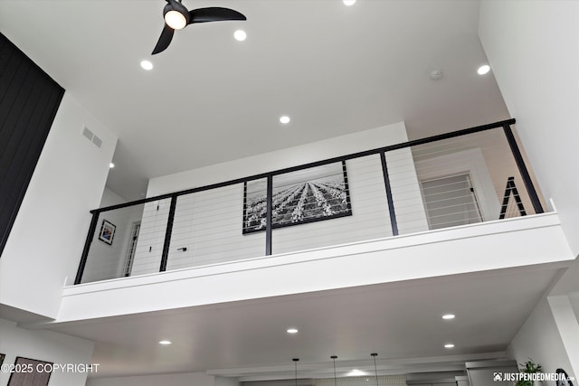 7864 Crane Cir, Anchorage, AK 99502 - detailed view of ceiling fan, recessed lighting, and a smoke detector