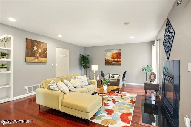 2350 Ariel Cir, Anchorage, AK 99515 - living area with wood finished floors, recessed lighting, and baseboards