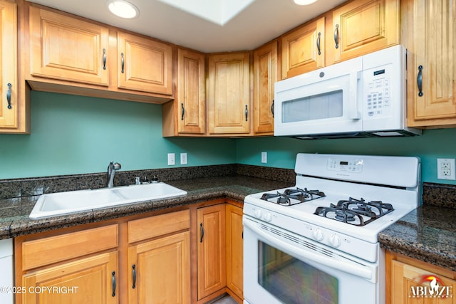 4106 E Country Fair Dr # A, Wasilla, AK 99654 - kitchen featuring white appliances, a sink, and recessed lighting