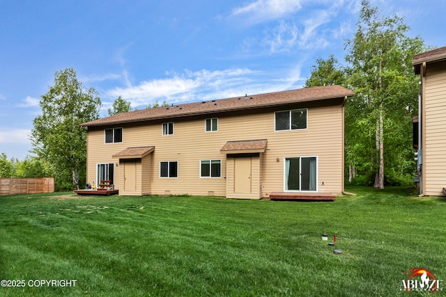 4106 E Country Fair Dr # A, Wasilla, AK 99654 - rear view of property with a lawn