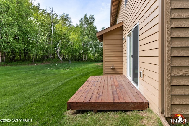 4106 E Country Fair Dr # A, Wasilla, AK 99654 - view of grassy yard with a wooden deck