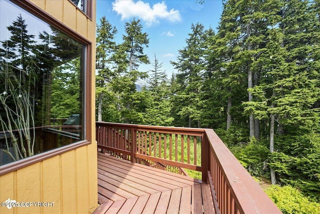 142 Vail Cir, Girdwood, AK 99587 - view of wooden deck