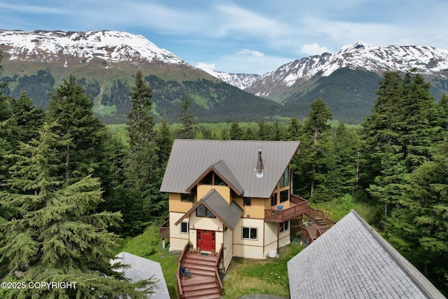 142 Vail Cir, Girdwood, AK 99587 - view of mountain background featuring a forest