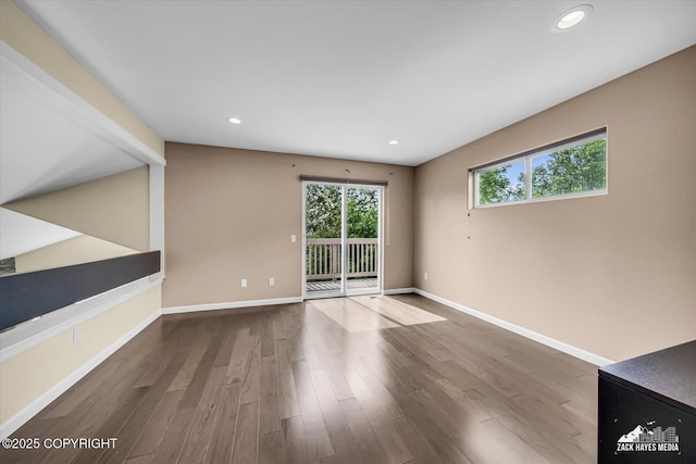 268 Dailey Ave, Anchorage, AK 99515 - unfurnished room featuring wood finished floors, baseboards, and recessed lighting