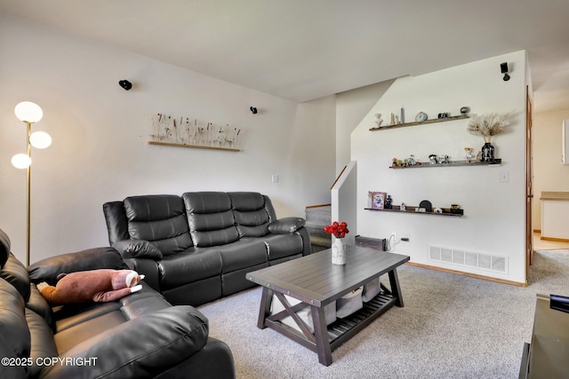 4160 Crannog St, Anchorage, AK 99502 - carpeted living room featuring stairway