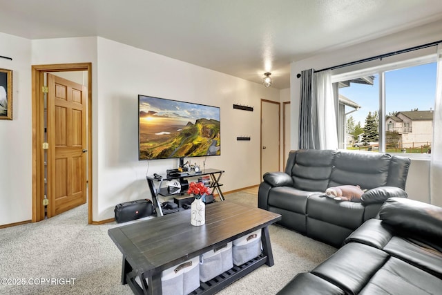 4160 Crannog St, Anchorage, AK 99502 - living area with baseboards and carpet flooring