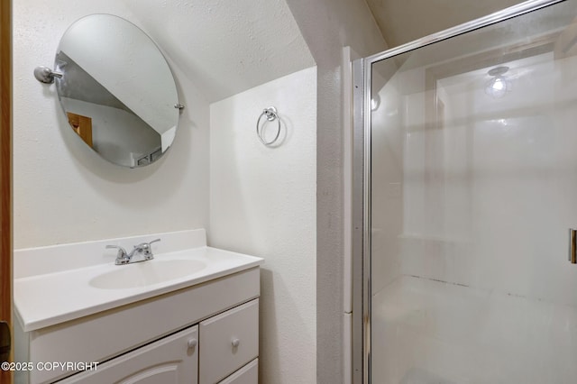4160 Crannog St, Anchorage, AK 99502 - bathroom with a stall shower and vanity