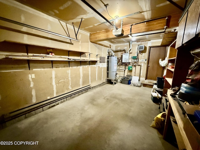 4941 E Rhubarb Cir, Wasilla, AK 99654 - garage with water heater and a garage door opener