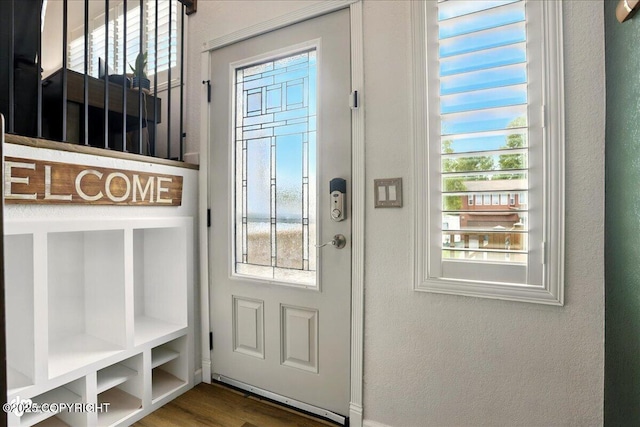6911 Cheryl St, Anchorage, AK 99518 - doorway to outside with wood finished floors