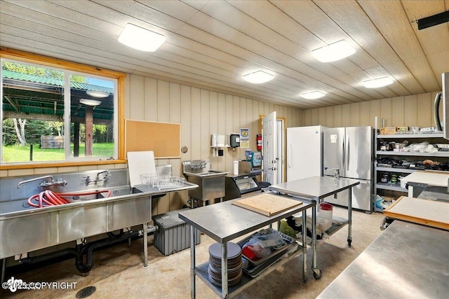 13364 Sterling Hwy, Ninilchik, AK 99639 - kitchen with concrete floors and stainless steel appliances