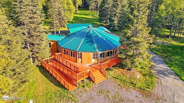 13364 Sterling Hwy, Ninilchik, AK 99639 - aerial view of property and surrounding area featuring a heavily wooded area