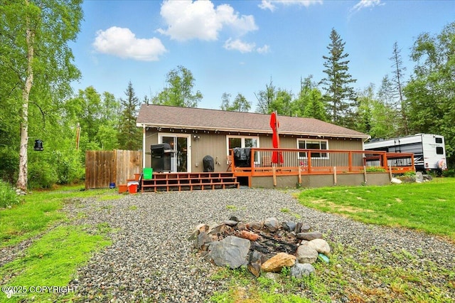 2700 S Hatcher Pass St, Wasilla, AK 99623 - rear view of property with a deck