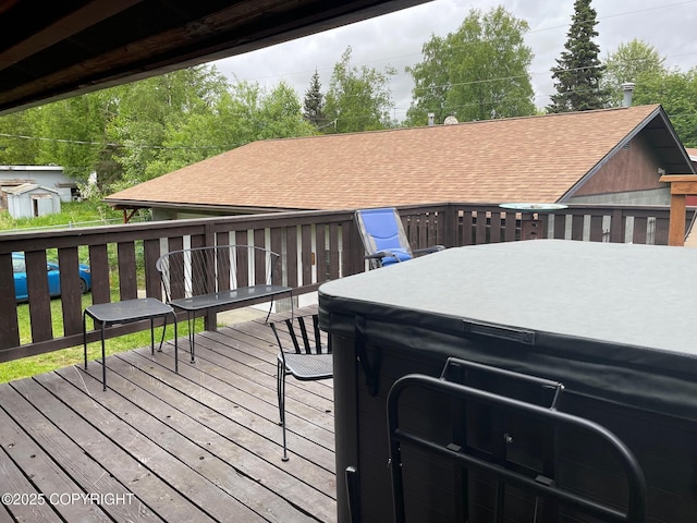 7700 E 32nd Ave, Anchorage, AK 99504 - view of wooden terrace