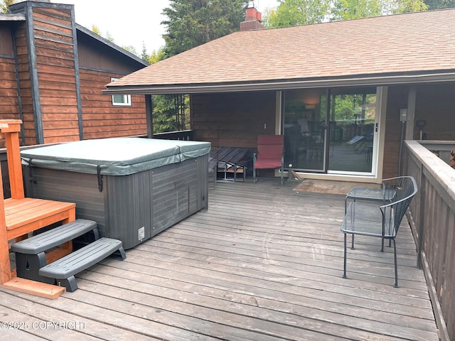 7700 E 32nd Ave, Anchorage, AK 99504 - deck with a hot tub