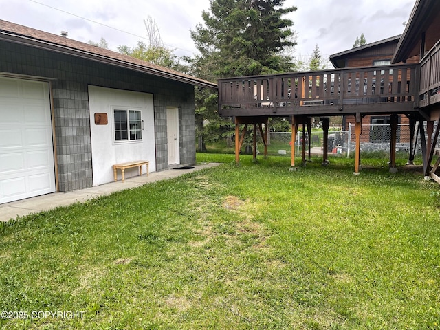 7700 E 32nd Ave, Anchorage, AK 99504 - view of yard with a wooden deck