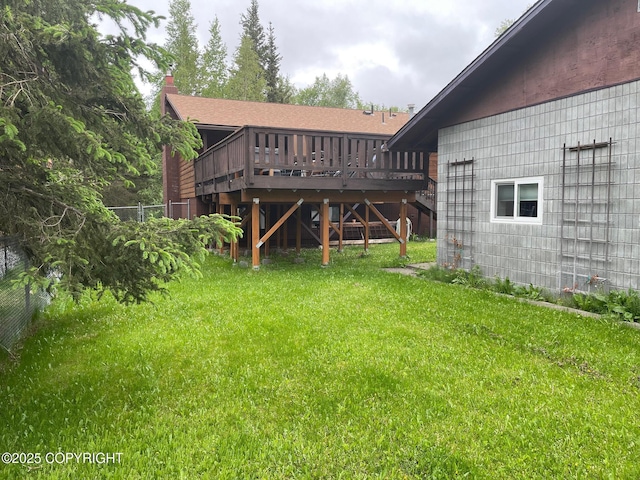 7700 E 32nd Ave, Anchorage, AK 99504 - view of yard featuring a deck