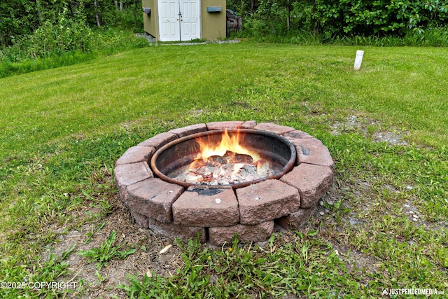 542 S Tender Arctic Dr, Palmer, AK 99645 - exterior view of a fire pit
