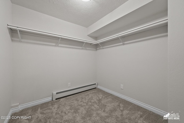 2105 W 47th Ave, Anchorage, AK 99517 - walk in closet with baseboard heating and carpet flooring
