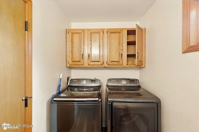 4085 Calhoun St, Homer, AK 99603 - laundry area with washing machine and dryer and cabinet space