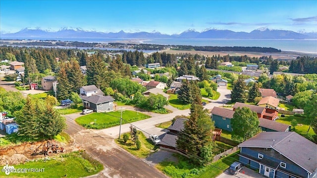 4085 Calhoun St, Homer, AK 99603 - aerial view of residential area featuring mountains