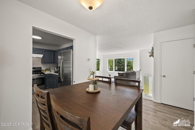 20213 David Ave, Eagle River, AK 99577 - dining space featuring light wood-type flooring and a textured ceiling