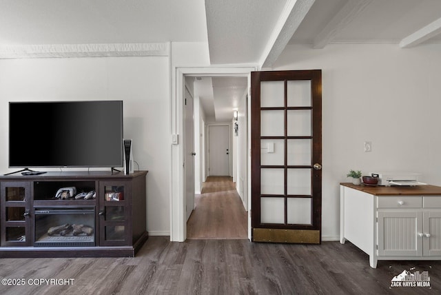 20213 David Ave, Eagle River, AK 99577 - living area with dark wood-style flooring and baseboards