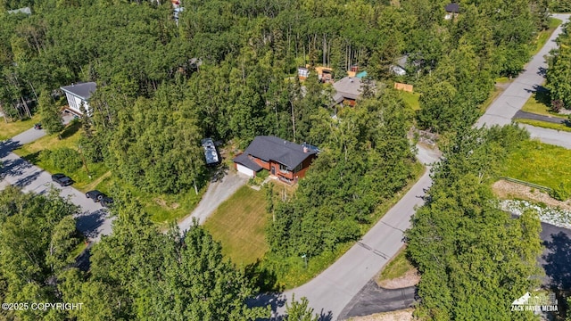 20213 David Ave, Eagle River, AK 99577 - aerial view of property and surrounding area featuring a heavily wooded area