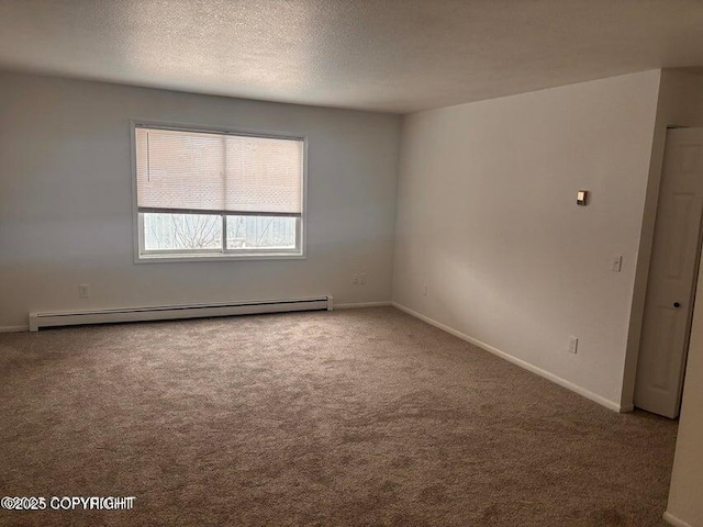 810 E 79th Ave, Anchorage, AK 99518 - unfurnished room featuring baseboard heating, carpet, and a textured ceiling