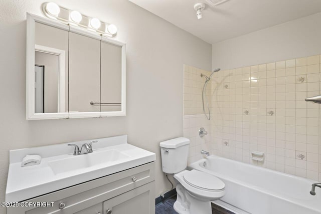 1100 Fred Cir, Anchorage, AK 99515 - bathroom with toilet,  shower combination, and vanity