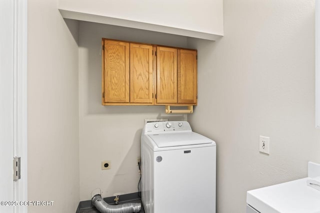 1100 Fred Cir, Anchorage, AK 99515 - washroom featuring washer / dryer and cabinet space