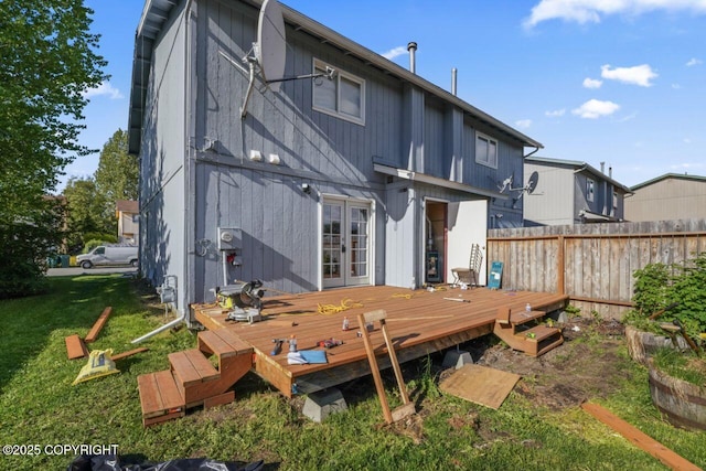 1100 Fred Cir, Anchorage, AK 99515 - back of property featuring french doors and a deck