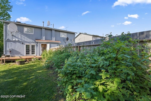1100 Fred Cir, Anchorage, AK 99515 - back of property with a wooden deck