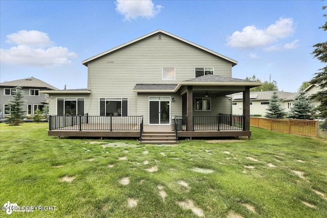 8683 Estates Cir, Anchorage, AK 99507 - back of house with a wooden deck