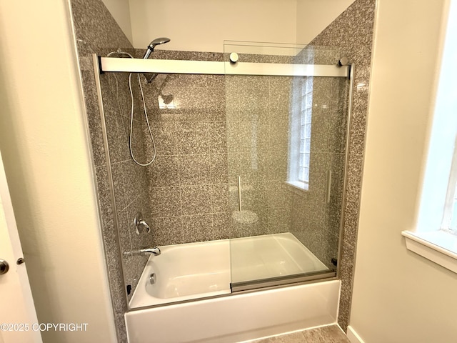 14740 Maxwell Pl, Anchorage, AK 99516 - full bath featuring combined bath / shower with glass door and baseboards