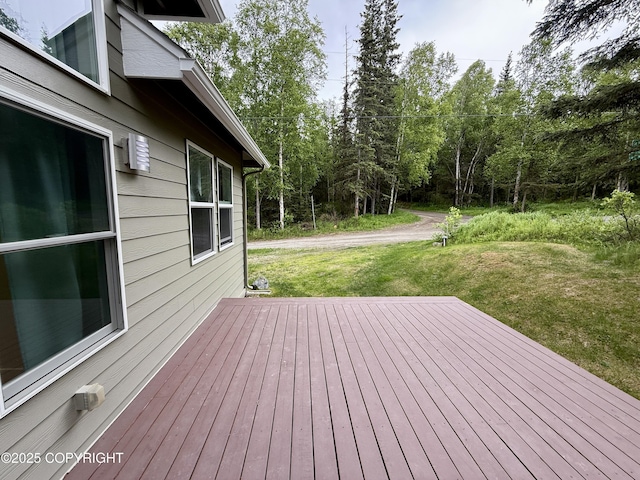 14740 Maxwell Pl, Anchorage, AK 99516 - wooden deck featuring a lawn
