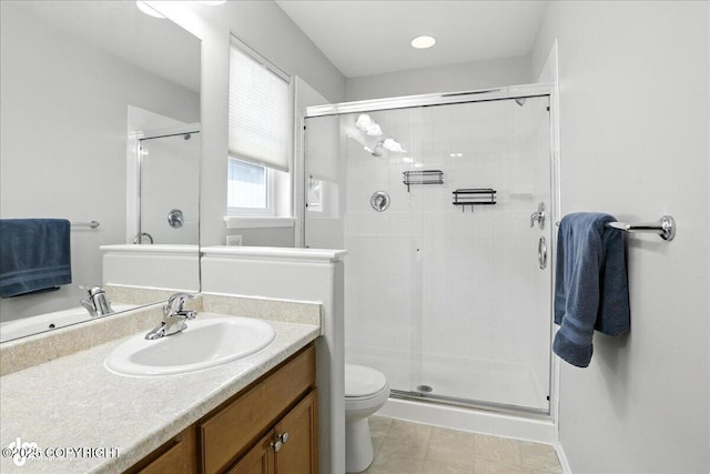 9198 Eagle River Ln, Eagle River, AK 99577 - full bath with a stall shower and vanity