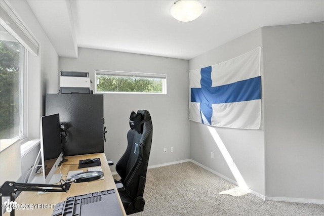 9198 Eagle River Ln, Eagle River, AK 99577 - office area featuring carpet and baseboards