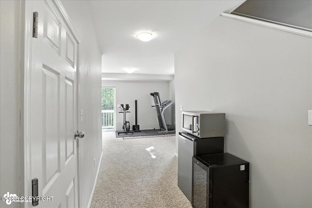 9198 Eagle River Ln, Eagle River, AK 99577 - hallway featuring carpet floors