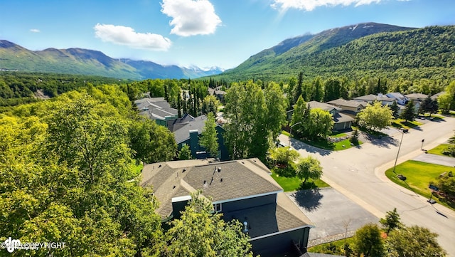 17001 Yellowstone Dr, Eagle River, AK 99577 - drone / aerial view of a mountain backdrop